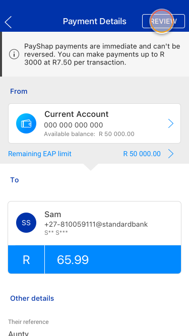 How to make PayShap payments | Standard Bank